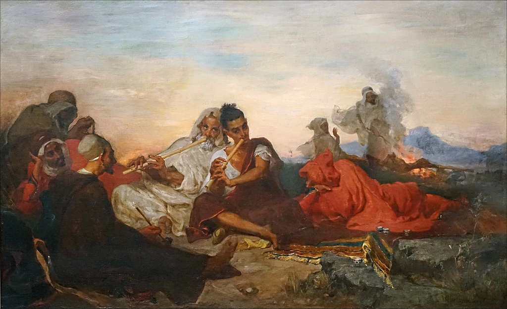 I suonatori di flauto al bivacco - Museo La Piscine, Roubaix